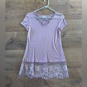 Maurice’s Mauve Short Sleeve Top: Size XS